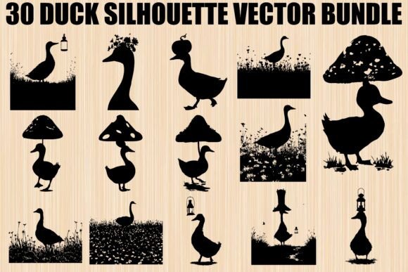Duck SVG Bundle: Graphics for Farmhouse and Woodland Designs