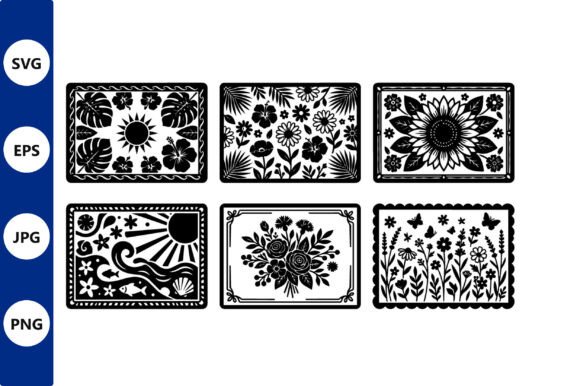 Floral Stamp Pattern Bundle: Graphics & Illustrations