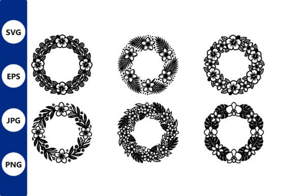 Floral Wreaths Vector Art Set: Graphics & Illustrations