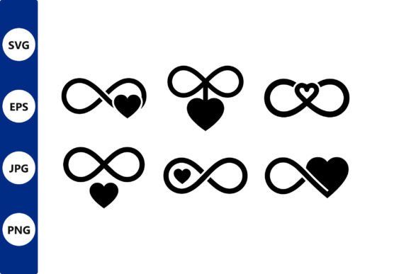 Infinity Heart Line Art Set: Graphics & Illustrations for Warm Branding