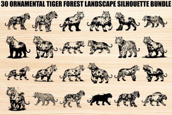 Ornamental Tiger Forest Landscape Bundle