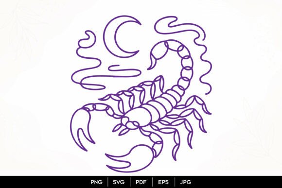 Scorpion Line Art SVG Design