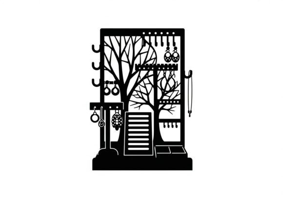 Silhouette Jewelry Organizer with Tree