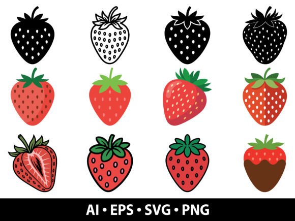Strawberry Vector SVG Bundle