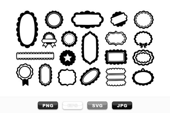 Vintage Rustic Label Shapes Set: Graphics & Illustrations