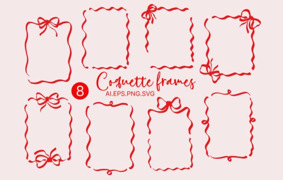 Whimsical Romantic Frames Clipart