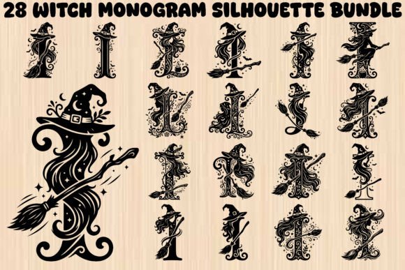 Witch Monogram SVG Bundle